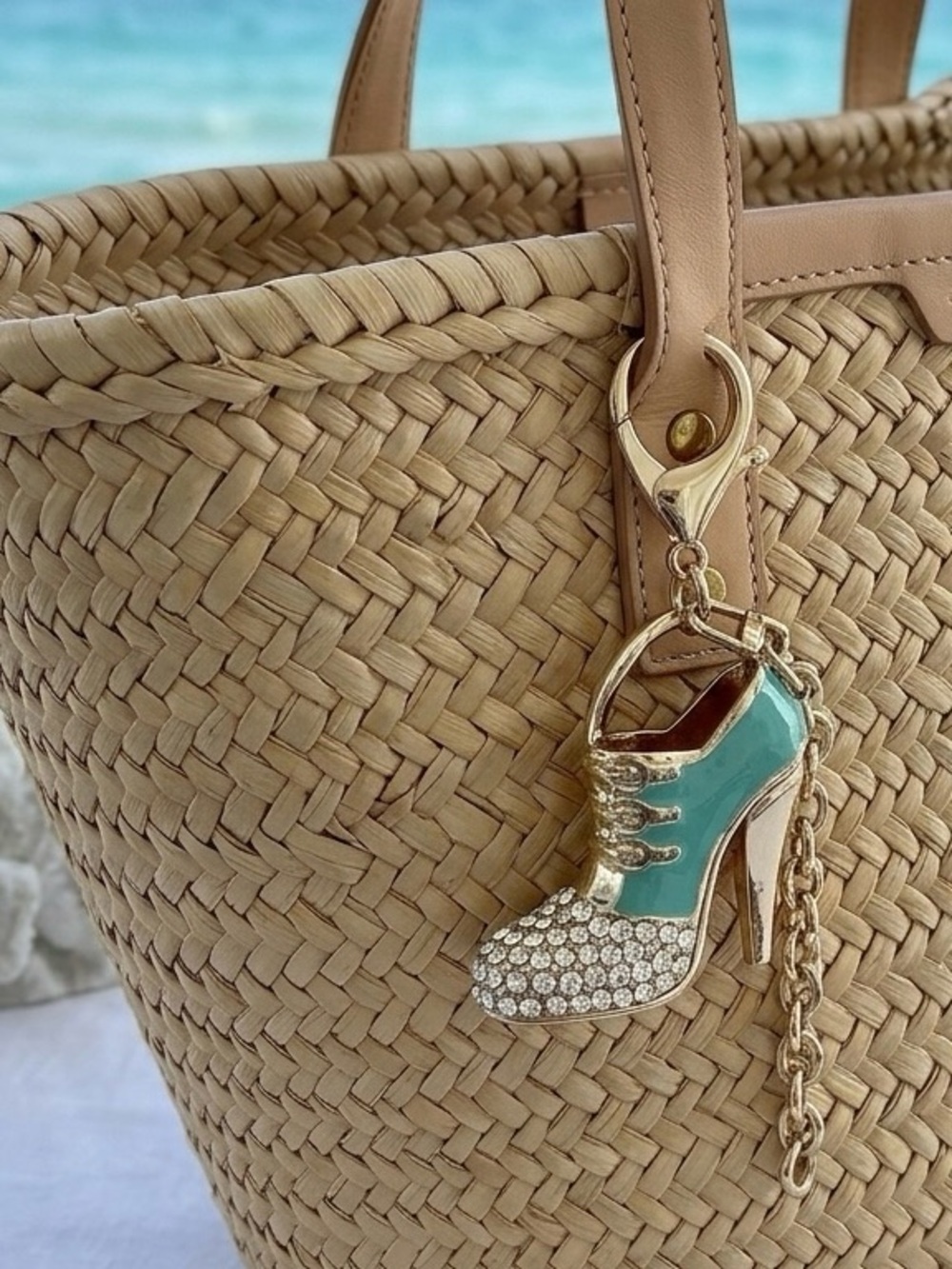 keychain of Crystal embellished Shoe Charm